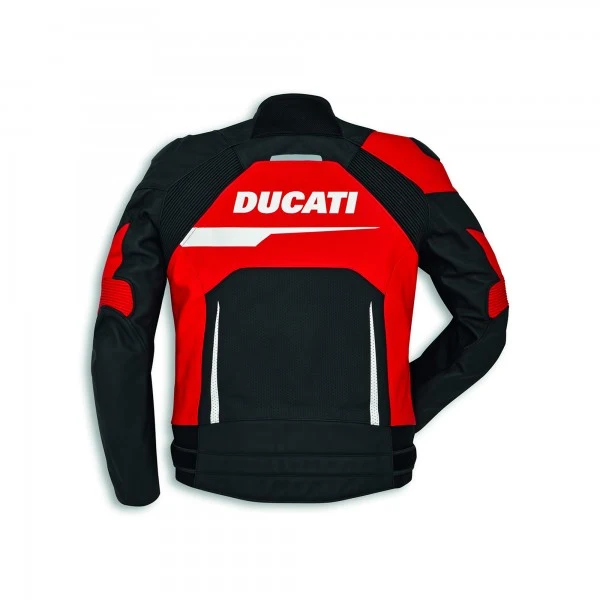 DUCATI MOTORCYCLE RACING LEATHER JACKET RED